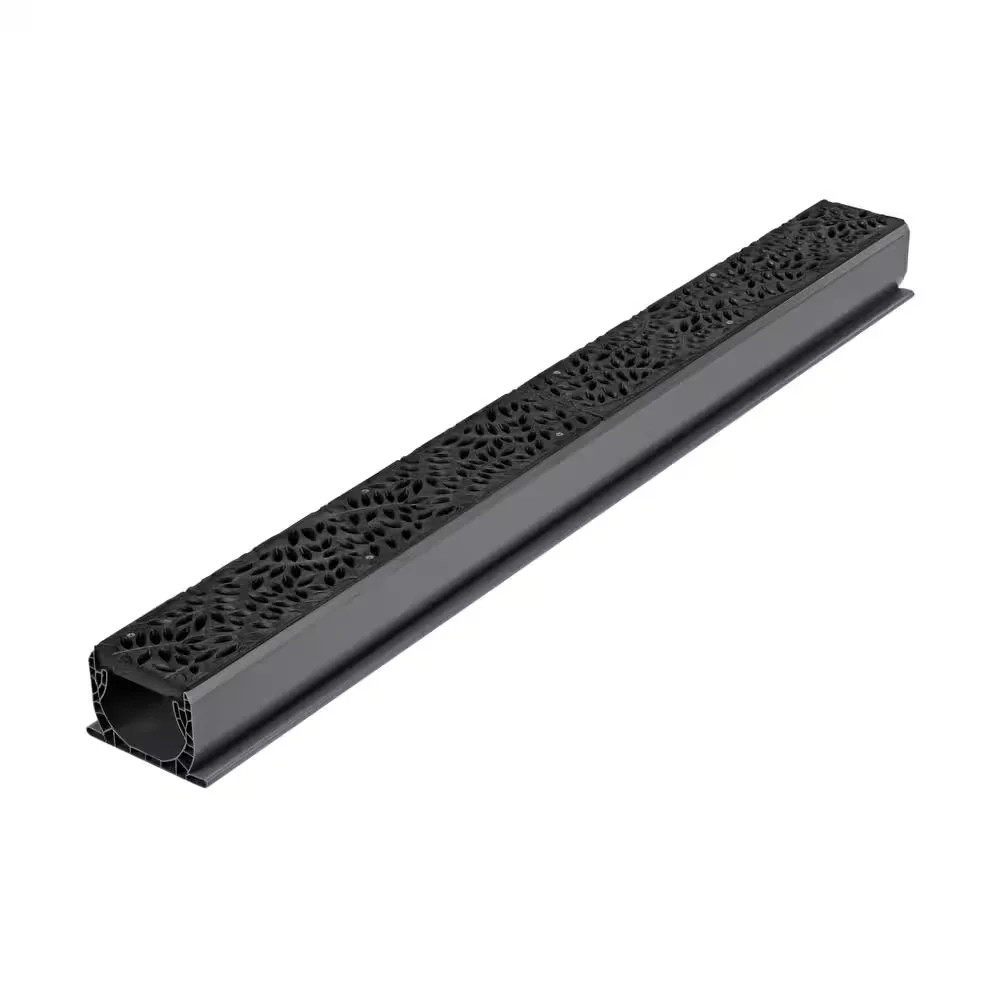 Spee-D Channel Drain Grate 2 ft Decorative Botanical Design Black 252