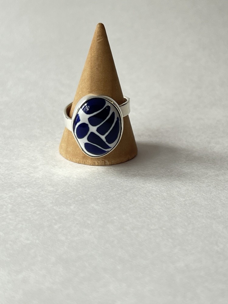 Talavera Design Ring 925 Sterling Silver  Artisan Handmade