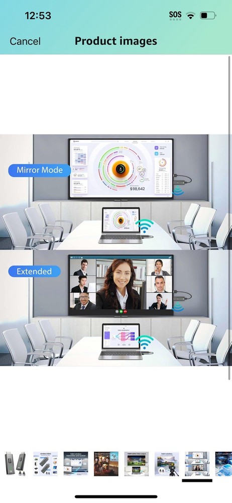 Wireless Hdmi Transmitter and Receiver,4k Decode 1080p Output,Plug & Play