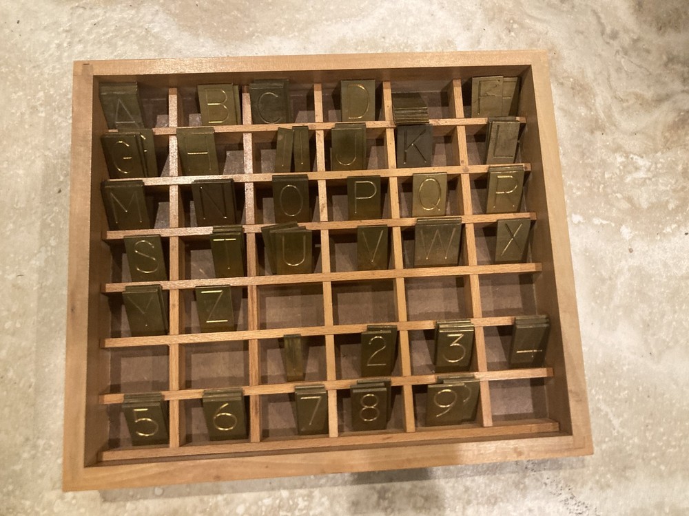 Brass MS 33558 Movable Type, Complete but Sparse Set