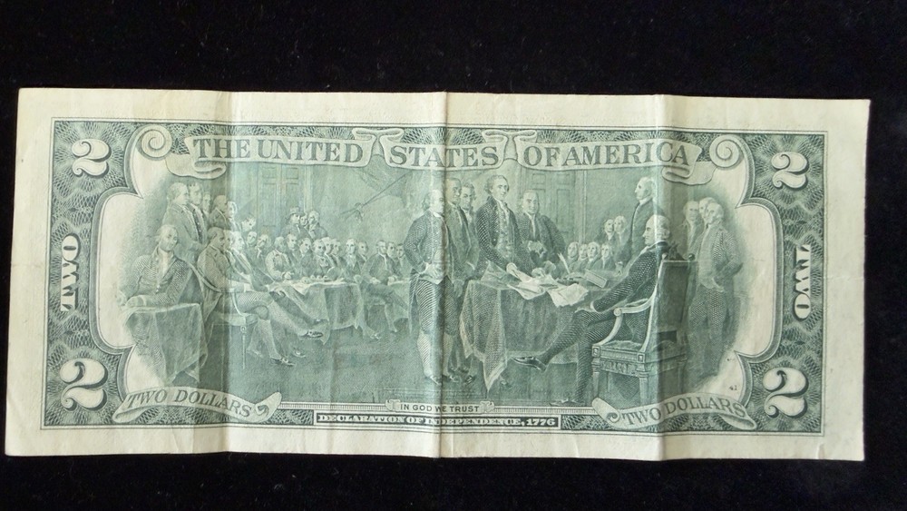 1976 $2 Two Dollar Bill Note Misaligned Over Print Strong Green 4x Error’s