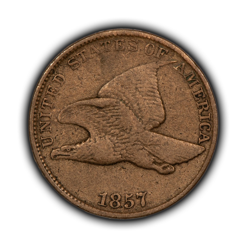 1857 1c Flying Eagle Small Cent - VF - SKU-Y5953