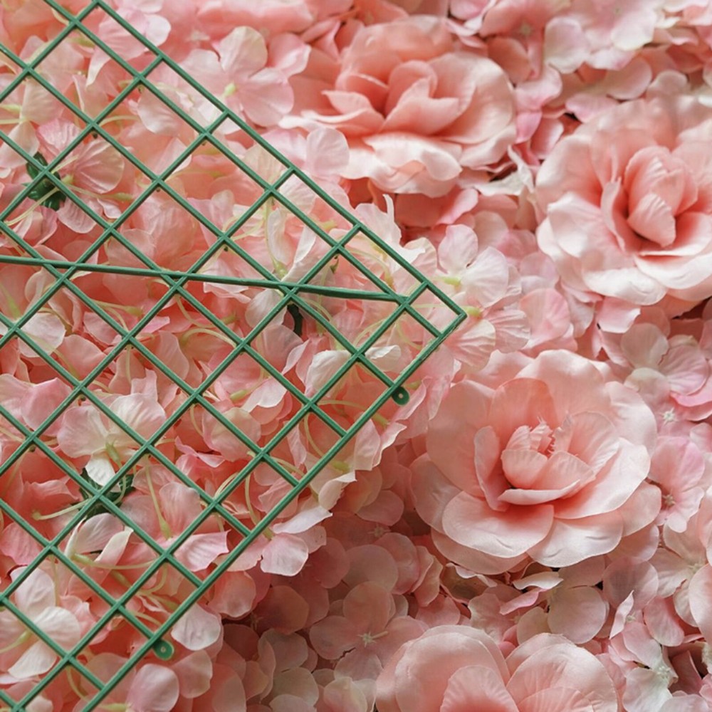 Artificial Rose Hydrangea Flower Wall Panels Wedding Backdrop 60 X40cm 12pcs