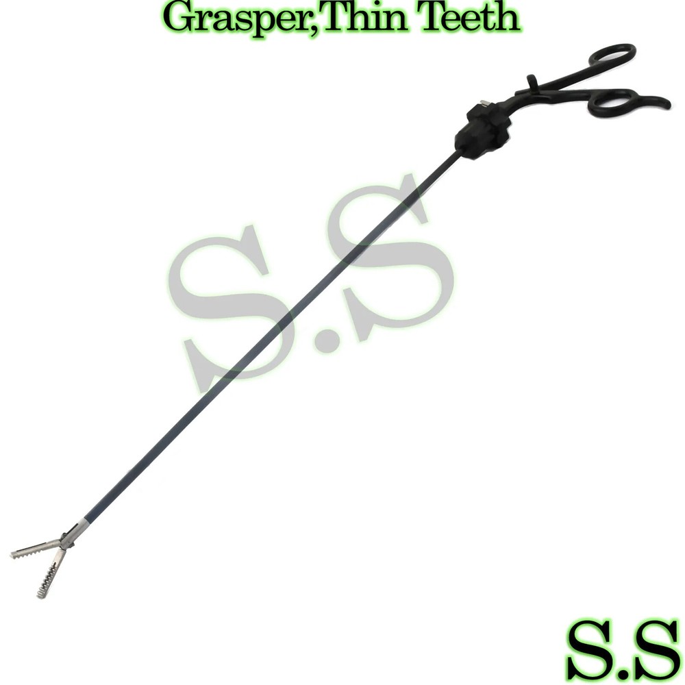 2 Pieces Lap ,Grasper,Thin Teeth 5x330mm , LP-008