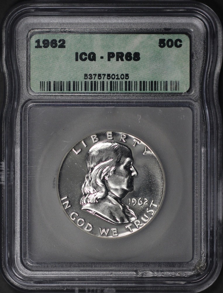 1962 Franklin Half Dollar ICG PR-68