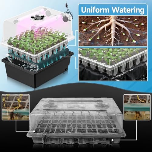 2 Pack Seed Starting Kit - 30 Cell Seed Starter Tray Germination Kit 2 Pack