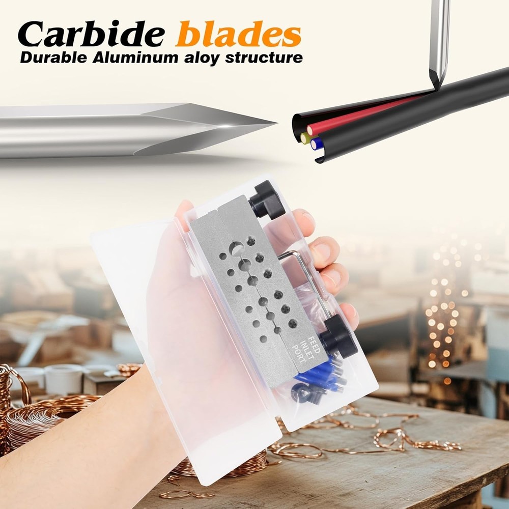 Copper Wire Stripper Machine Kit Tungsten Carbide Tri Blade Cable Tool