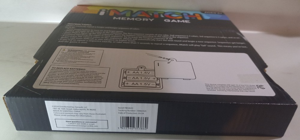 iMatch Electronic Memory Game- NEW IN BOX