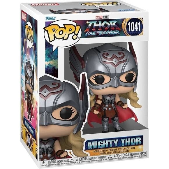 Funko Pop Marvel Studios Mighty Thor 1041 Bobblehead Figure Love and Thunder