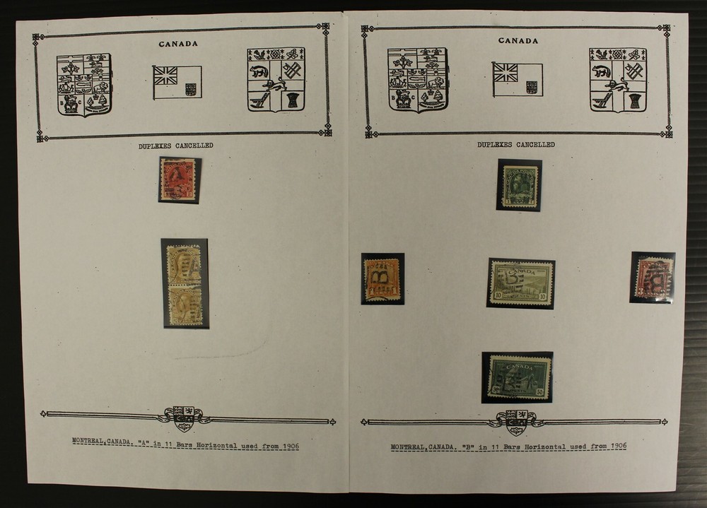 MONTREAL DUPLEX LETTER CANCEL COLLECTION