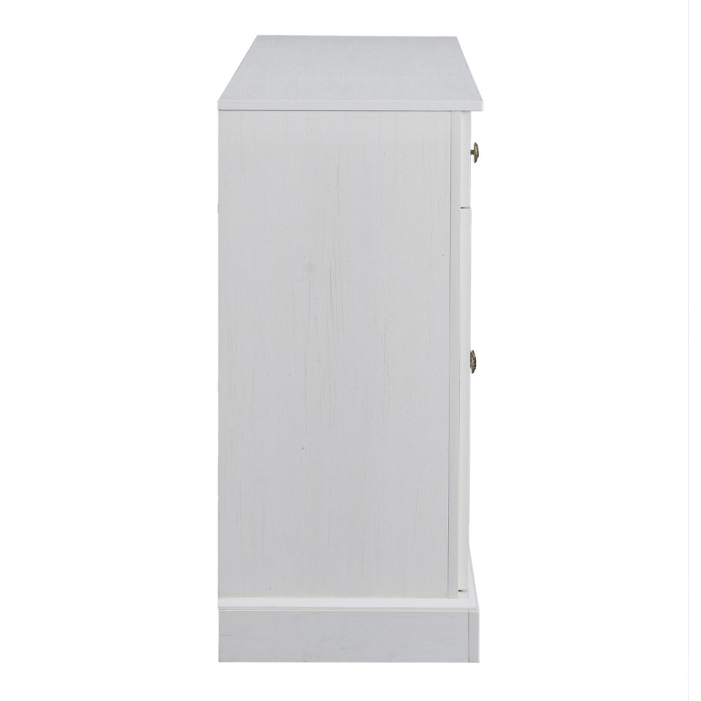 Sideboard Buffet Cabinet 2 Drawers 4 Doors Kitchen Buffet Storage Cabinet White