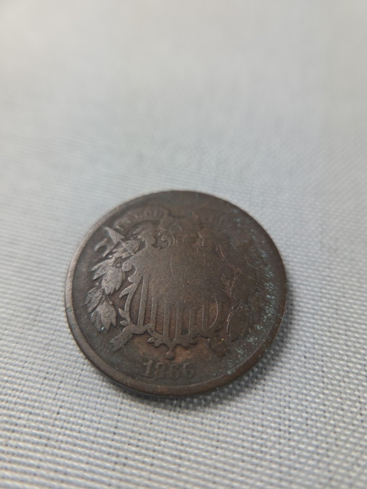 1866 Two Cent Piece VG 14-4