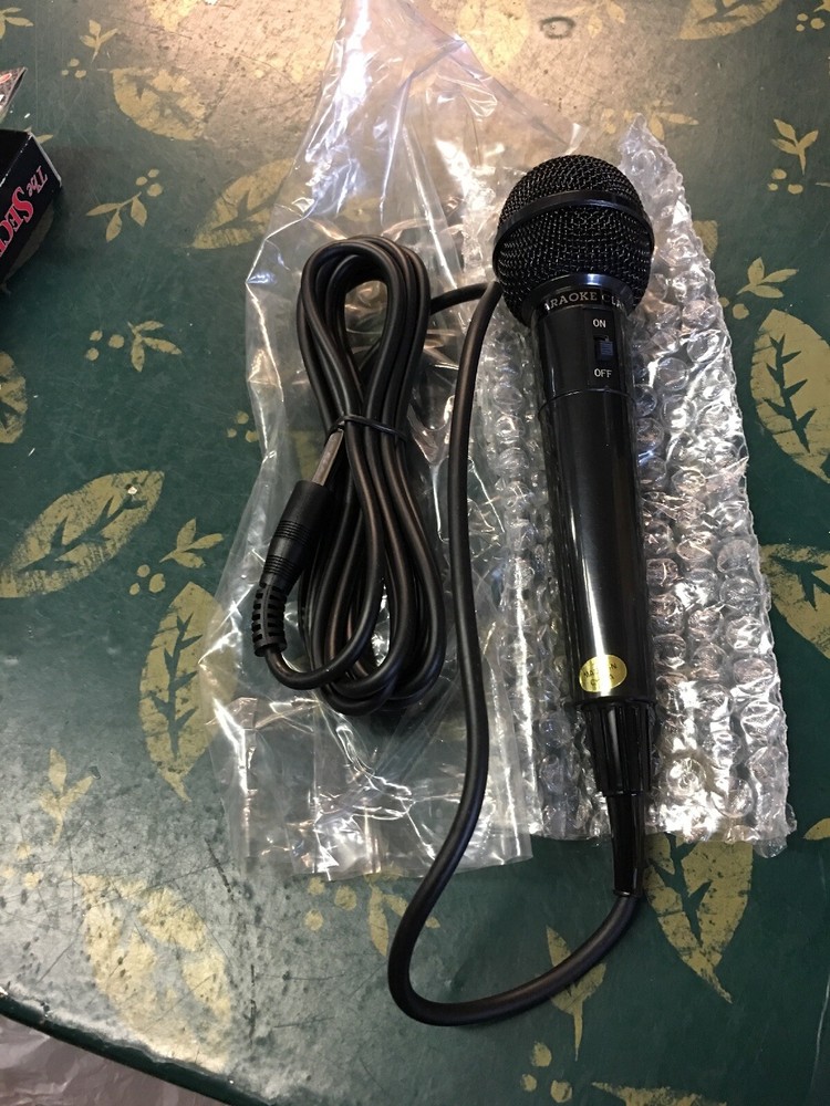 NEW Classic Karaoke Microphone Plug In Wire On Off Button Music