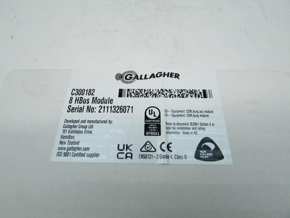 New Sealed Gallagher C300182 8 HBus Module