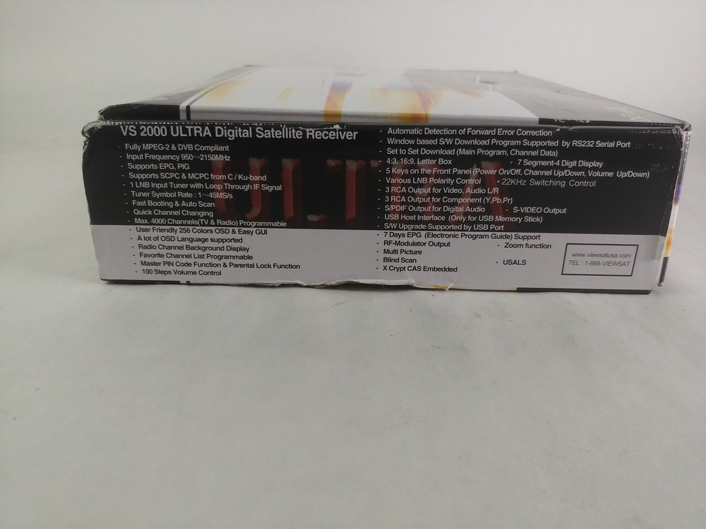 New VIEWSAT VS2000 Ultra Digital Satellite Receiver USB Host Interface