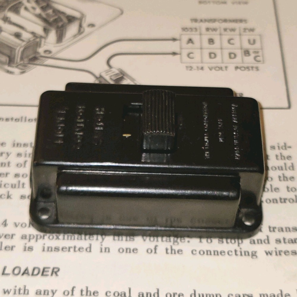 Orig Postwar Lionel #397 Coal Loader Operating Guide & 364C Controller (No Wire)