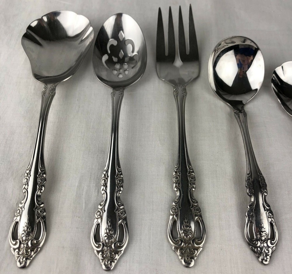 Oneida Community Brahms Stainless Flatware 7 Serving Pc Sauce Ladle Meat Fork