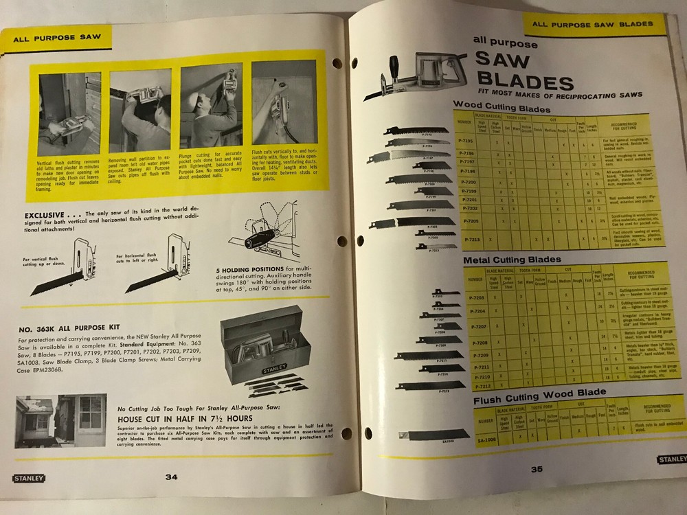 Vintage 1962 Stanley Power Tools Catalog 562
