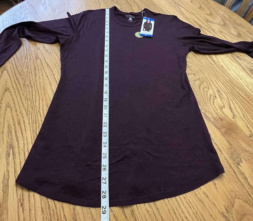 NWT Segments Large Purple Pure New Wool Pullover Base Layer