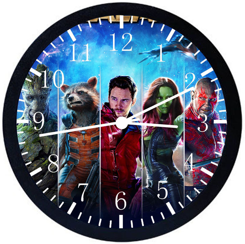 Guardians Of The Galaxy Black Frame Wall Clock E42
