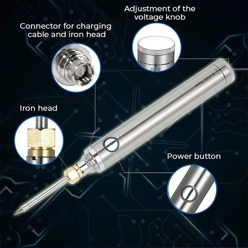 Mini Wireless Charging Welding Tool Kit Battery Soldering Iron Portable with USB