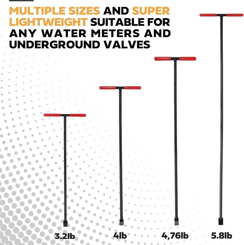 48-Inch Water Meter Key with T-Handle