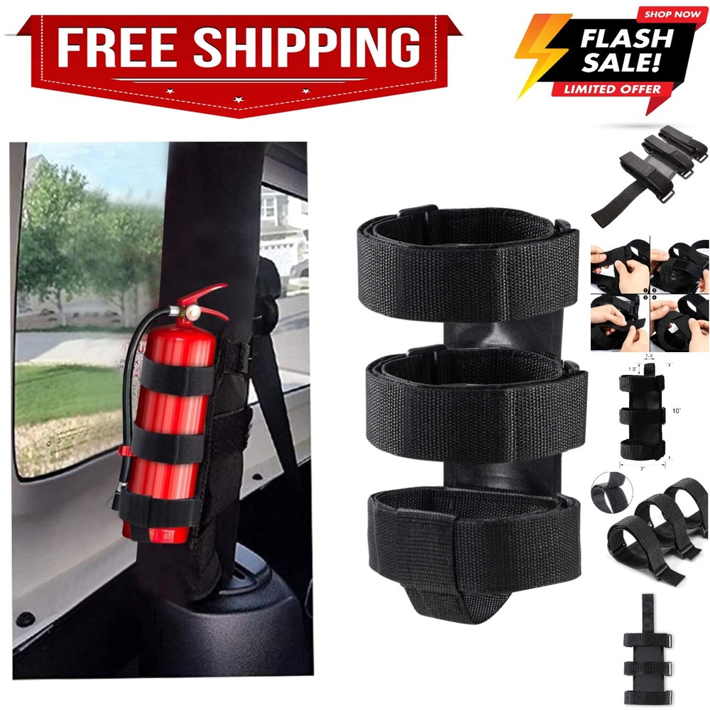 Fire Extinguisher Mount for Roll Bars - Adjustable, Secure, Easy 1 Min. Insta...