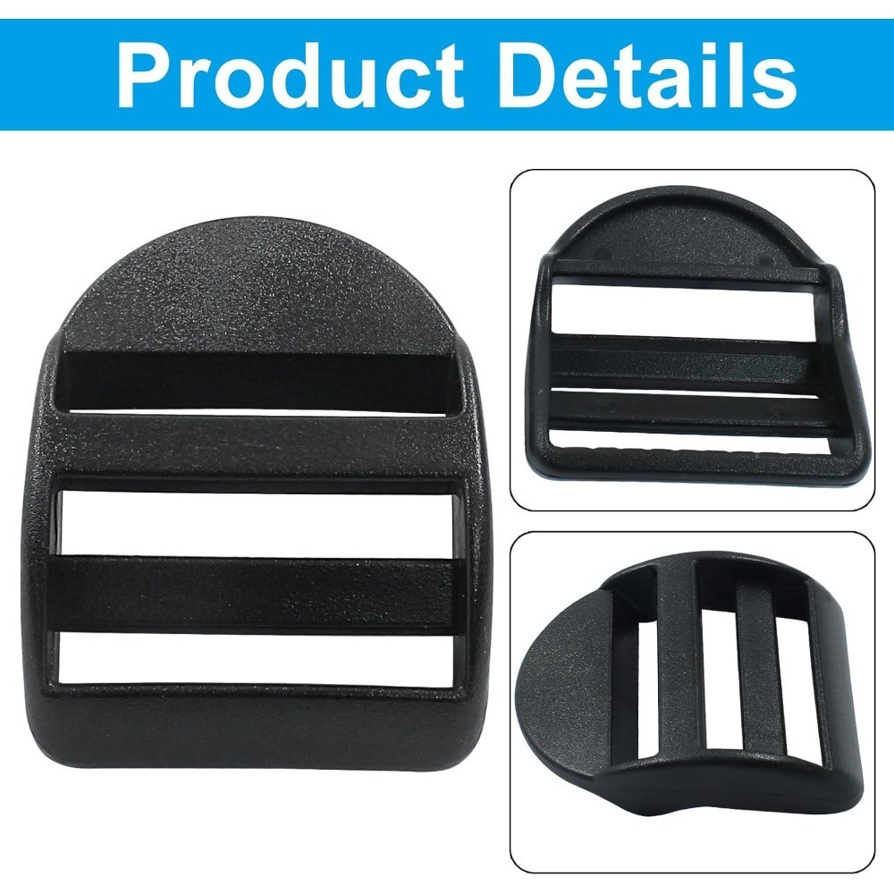 Plastic Ladder Lock Buckle Adjustable Replacement Slide for Backpack Straps