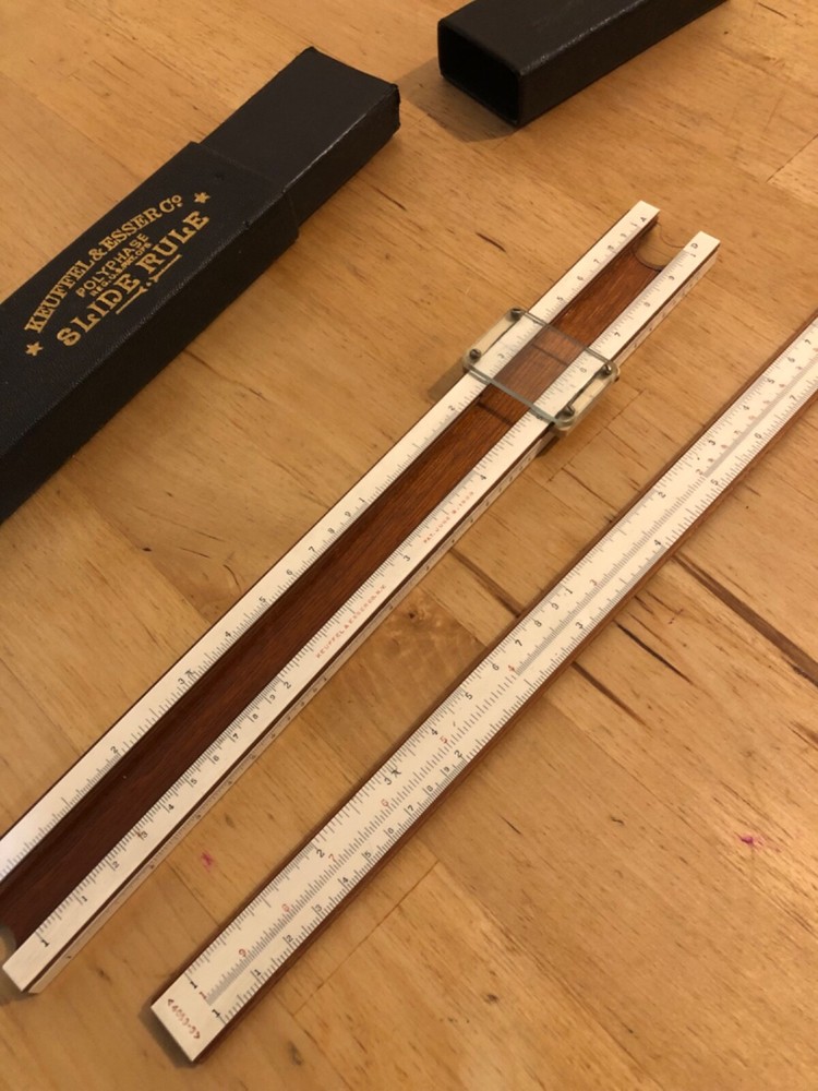 Vintage Keuffel&Esser Co polyphase Slide Rule