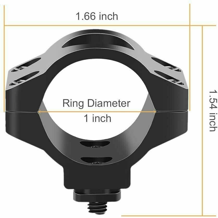 Tactical MLOK Offset Light Mount 1" Ring Mount for M-LOK Rail Flashlight Scope