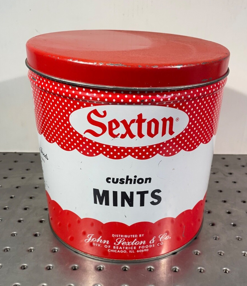 Vintage Sexton Cushion Mints Candy Tin Sexton Co