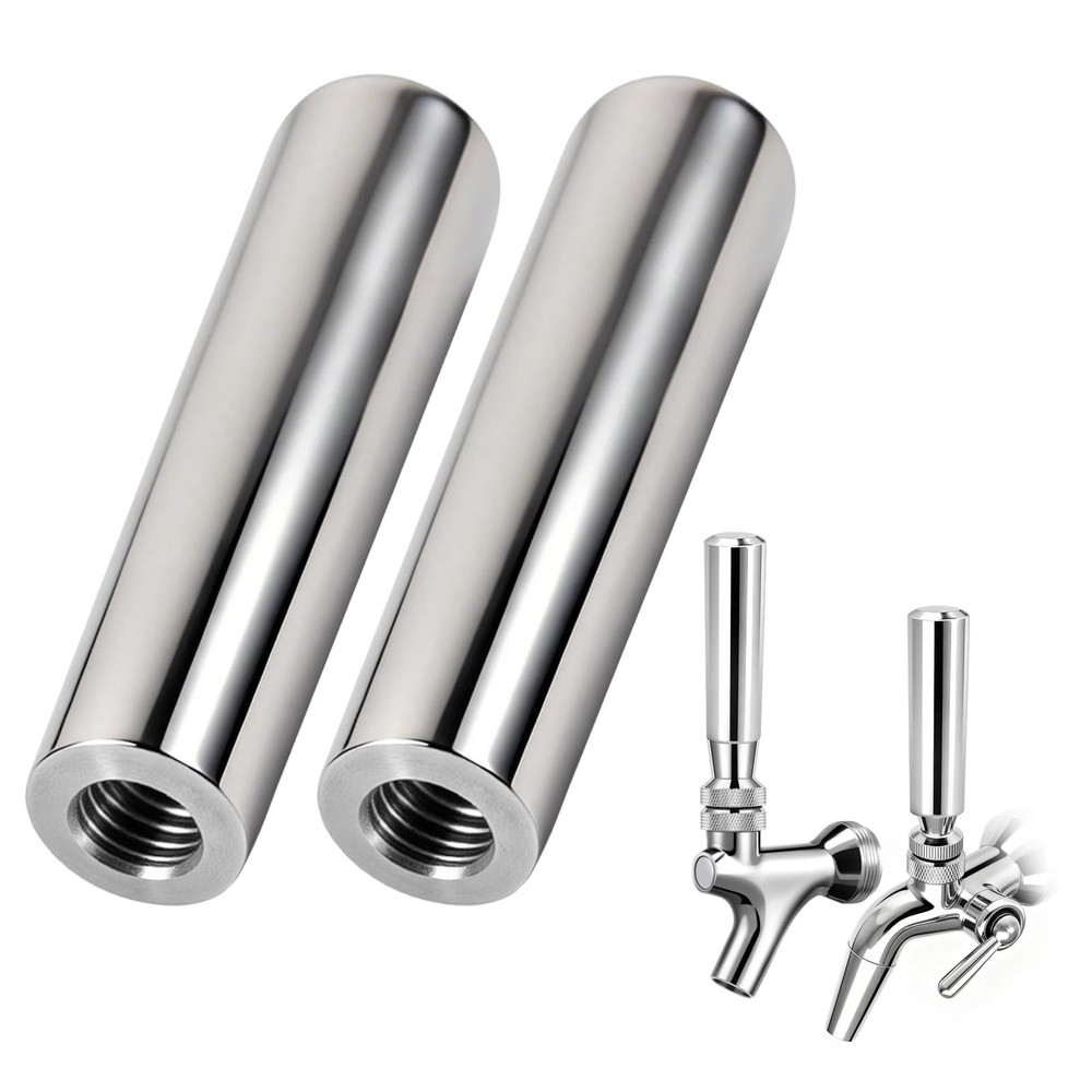 3/8" Threaded Beer Tap Handle 304 Stainless Steel Keg Tap Handle Commercial G...