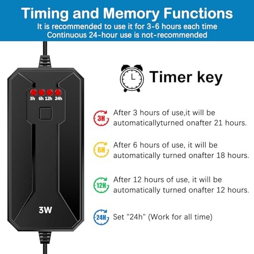 Aquarium Clean Light，3W Mini Algae Removal Light with Timer,Aquarium Water