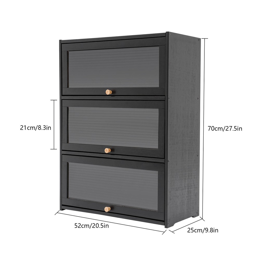 Stylish Black Storage Cabinet – Space-Saving Solution for Home Organization