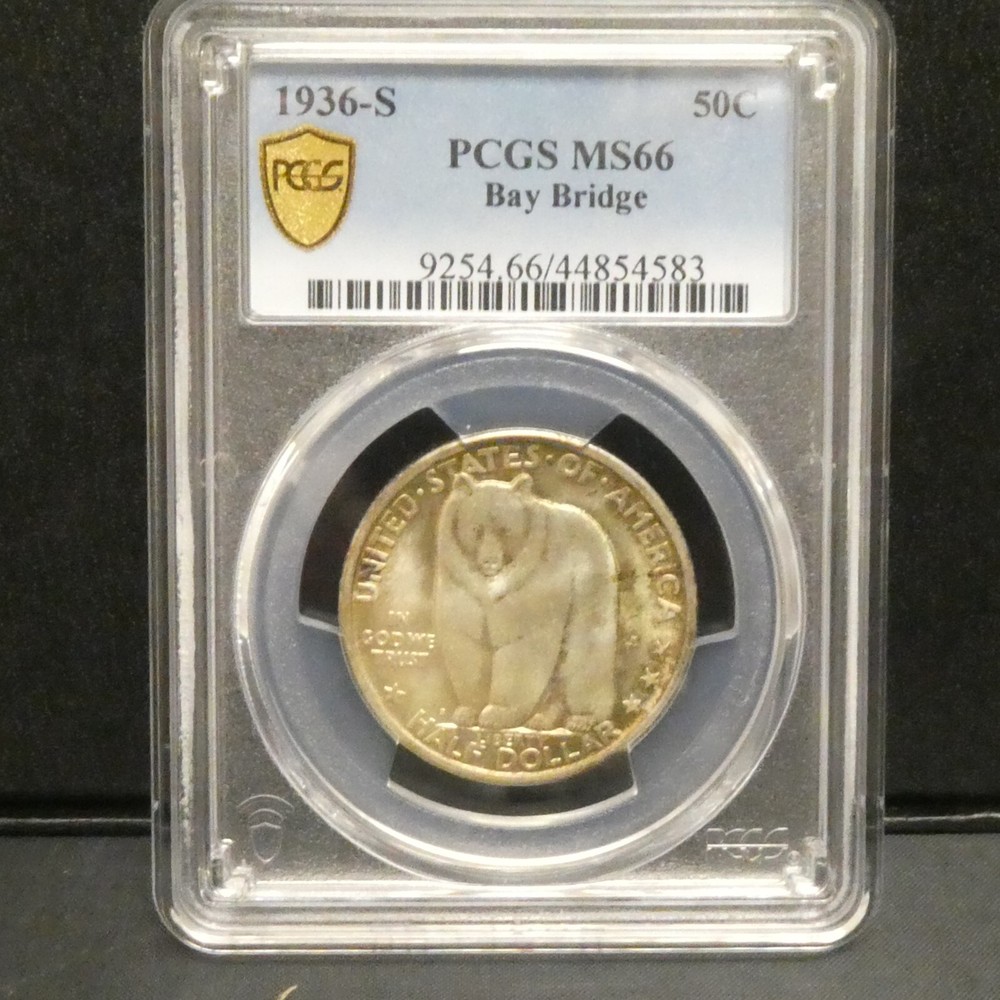 1936 S BAY BRIDGE Commemorative Silver Half Dollar PCGS MS66
