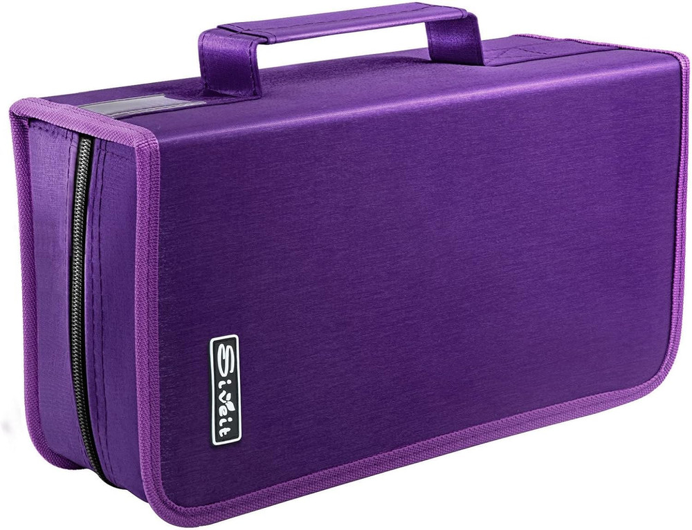 CD/DVD Storage Holder - 128 Capacity CD/DVD Case Wallet, Portable Organizer for