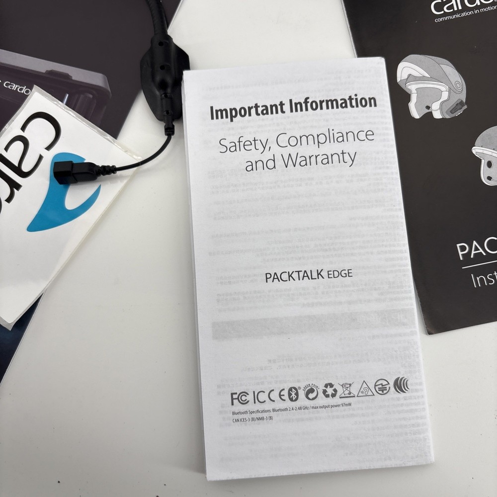 Cardo PACKTALK Edge Motorcycle Bluetooth Communication System Headset Intercom