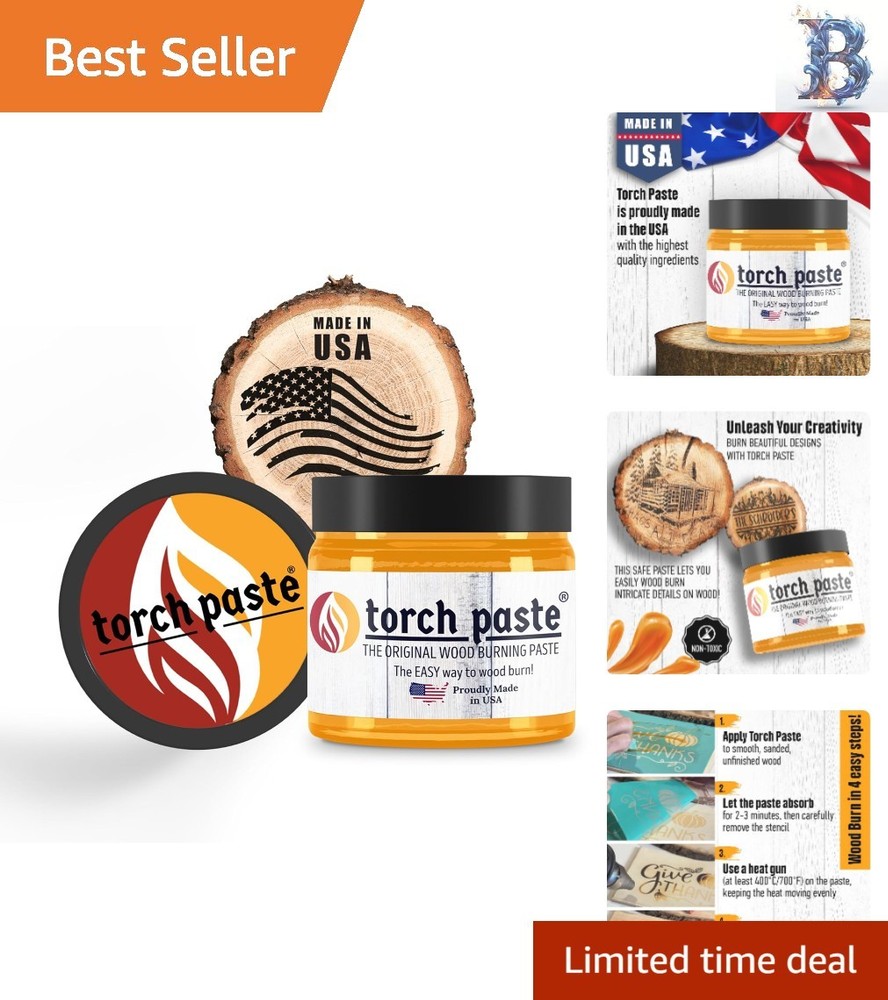 Creative Wood Burning Paste - Heat Activated for Safe Craft Projects, 3 OZ