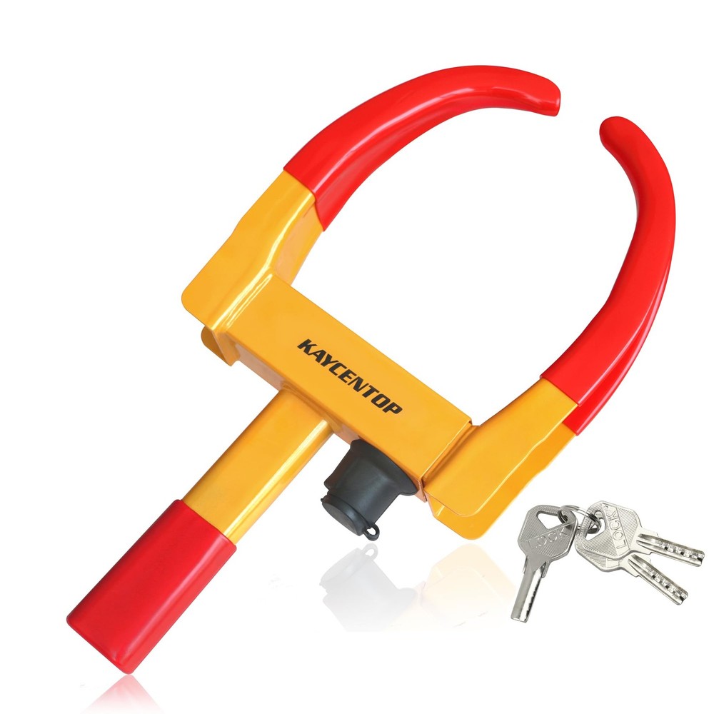KAYCENTOP Universal Wheel Lock, Security Trailer Medium, 1pcs Red/yellow