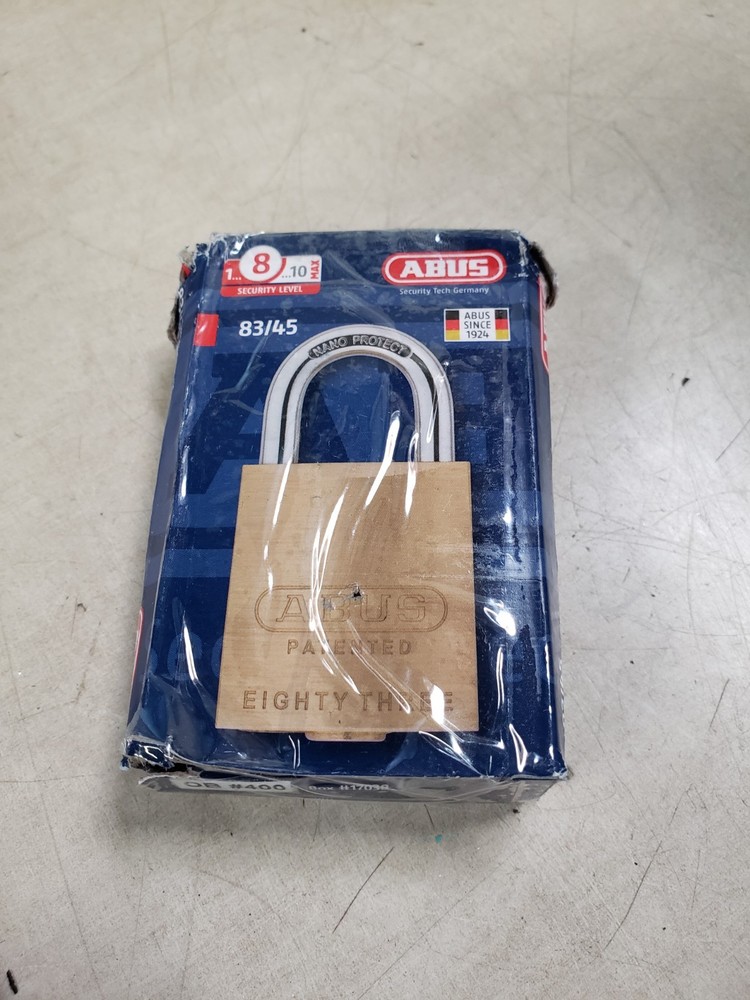 ABUS 83/45 Solid Brass Padlock w/ Key In Box OB#3000 NO SPRING