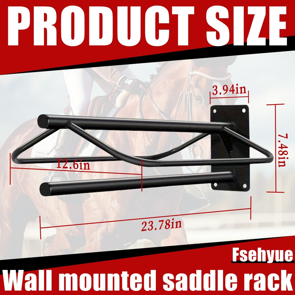 2PCS Saddle Rack Wall Mount Saddle Stand Pad Rack Horse Tack Storage