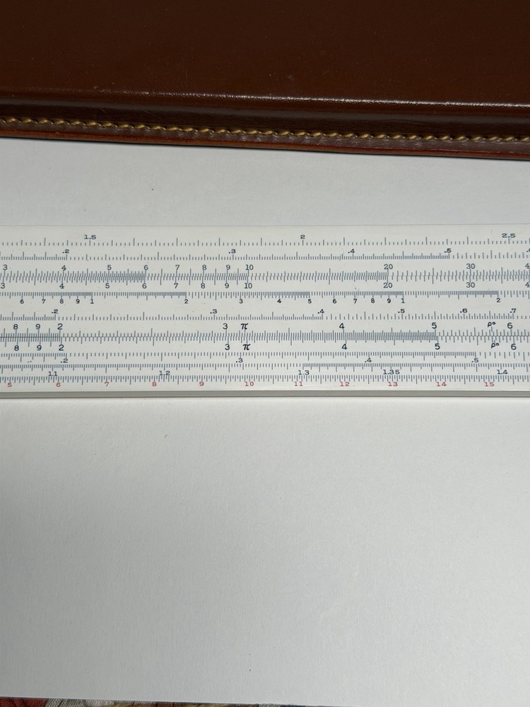 Scientific Instruments Co SIC Professional Slide Rule 1570, Case & Instructions
