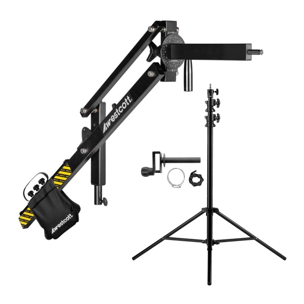 Westcott Easy Boom Arm for Consistent Light Positioning Light Stand Bundle