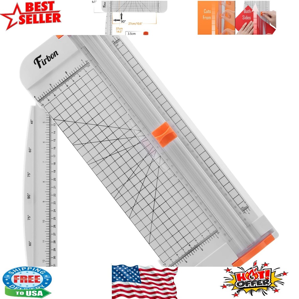 12-Inch Titanium A4 Paper Cutter with Precision Ruler - Secure Scrapbooking Tool