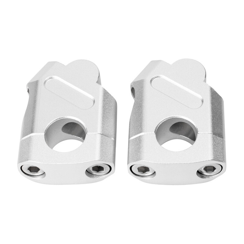 7/8" 22mm Universal Motorcycle Handlebar Riser Bar Riser Clamp Silver