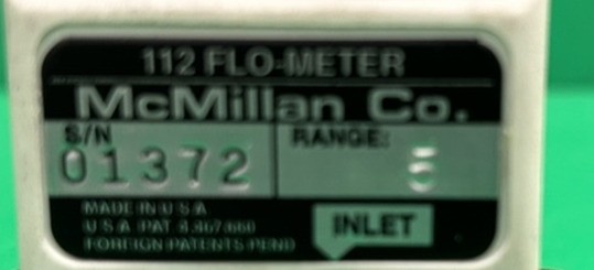 McMillan 112 Flo-Meter Range: 5