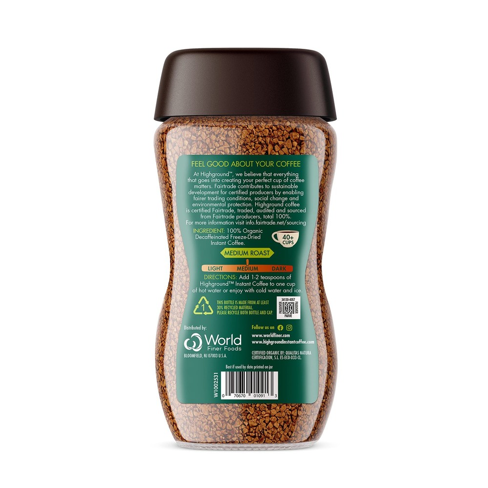 Organic Instant, Decaf Coffee, 3.53 Oz