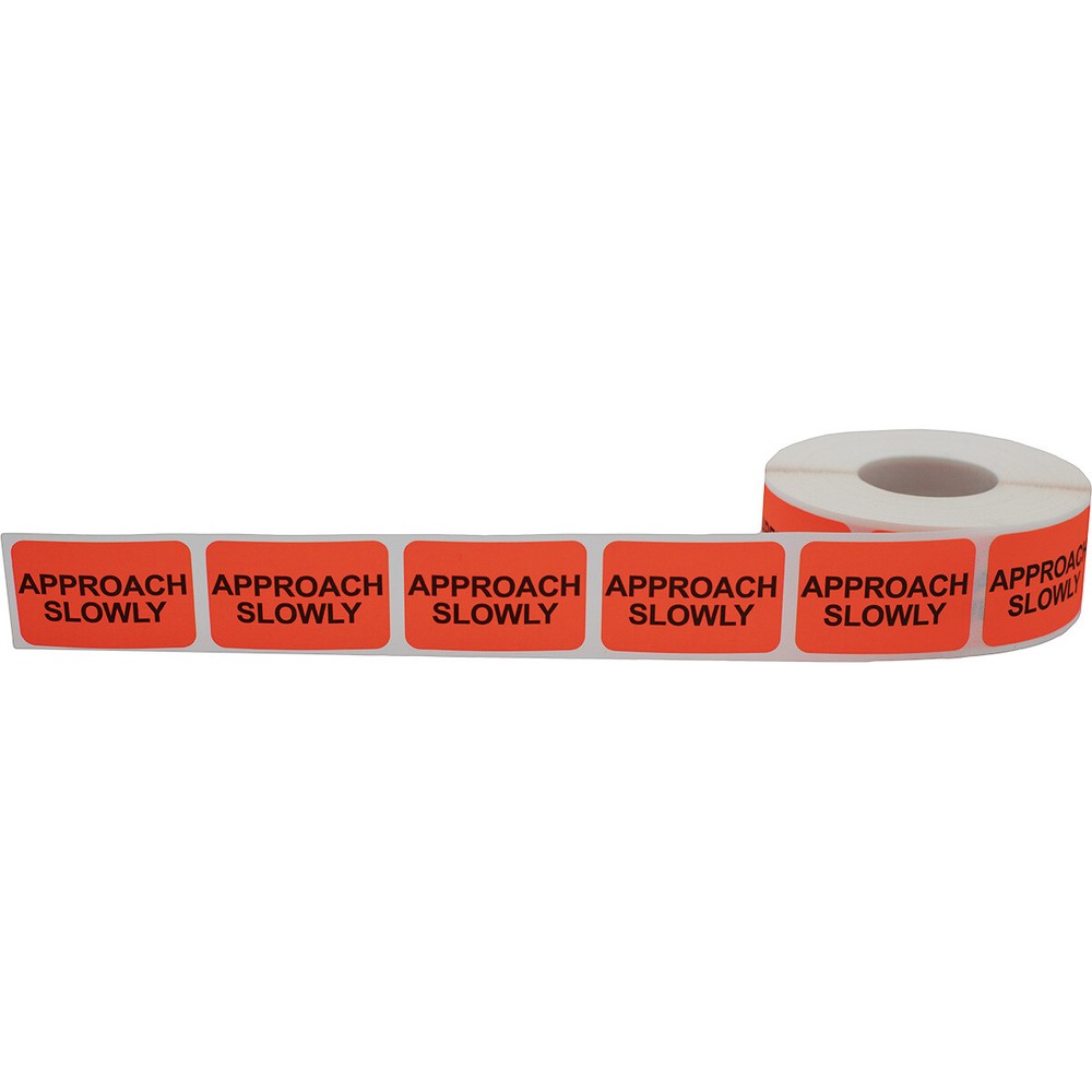 Approach Slowly Labels | 1 x 1.5″ Rectangle | 500 Per Roll