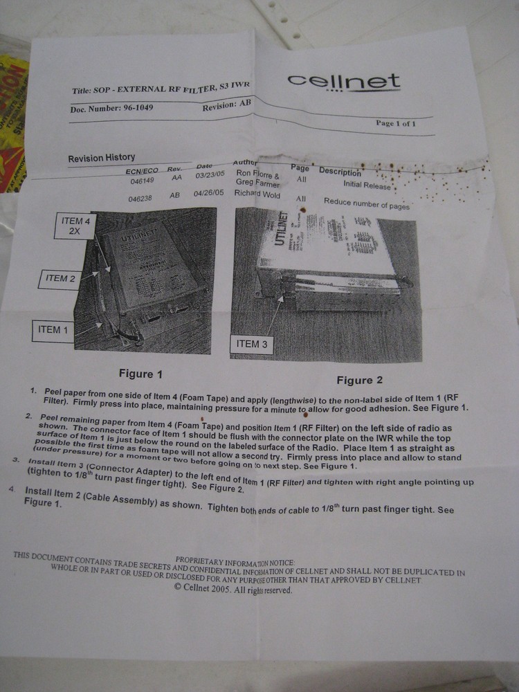 Utilinet Band Pass Filter 01-1018 External RF Filter S3 IWR Filter Axial Adapter