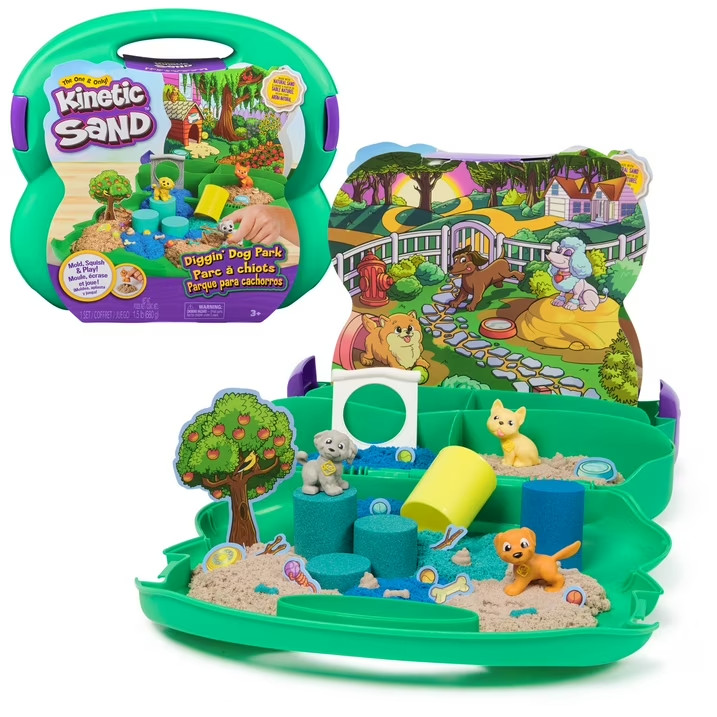 Diggin’ Dog Park Set with 1.5lbs Play Sand & Tools
